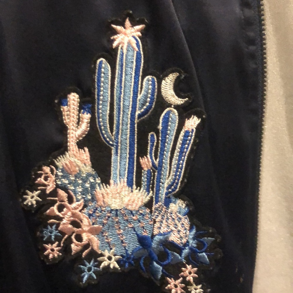 Vintage, juicy couture, pink and green cactus jacket full zipper XL.